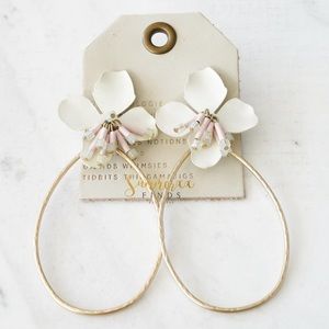 Anthropologie Floral Drop Earrings